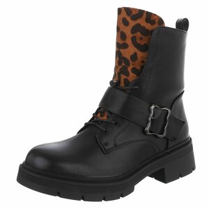 Zwarte- luipaard boot Alviena