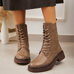 Kaki bruine boot Clarine