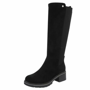 Zwarte hoge suede laars Celicia