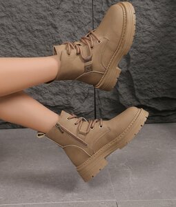 Kaki bruine boot Charlina