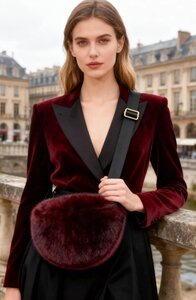 Bordeaux bum bag in imitatiebont