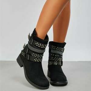 Zwarte suede boot Natalya