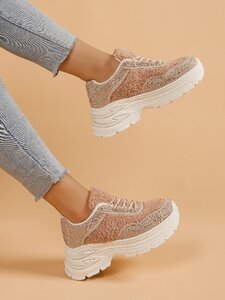 Kaki bruine lage sneaker Cicilia