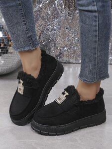 Zwarte daimen winter enkellaarsje Thirza