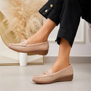 Mocassins bruns kaki Daphne