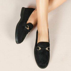 Mocassins en daim noir Elizon
