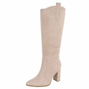 Hoge beige suede laars Dilara 