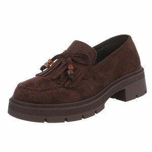 Bruine suede mocassin Dagmar