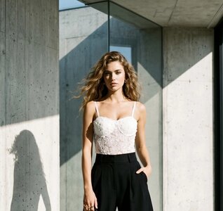 Elegante kanten body in wit