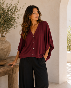 Bordeaux gilet in satin  
