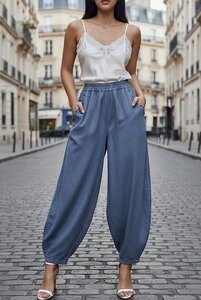 Lyocell ballonbroek donkerblauw