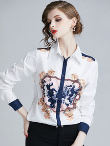 Flower printed blouse